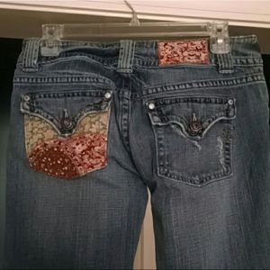 ♏️Miss Me Jeans Sz 28 EUC❣️Patchwork Pocket